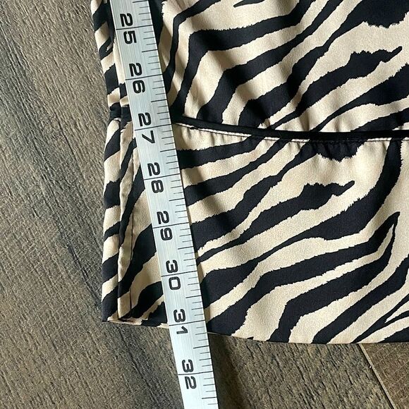 Victoria’s Secret, Silky-Polyester, Cream/Black, Zebra-Print Sleep Pants. - Picture 5 of 6
